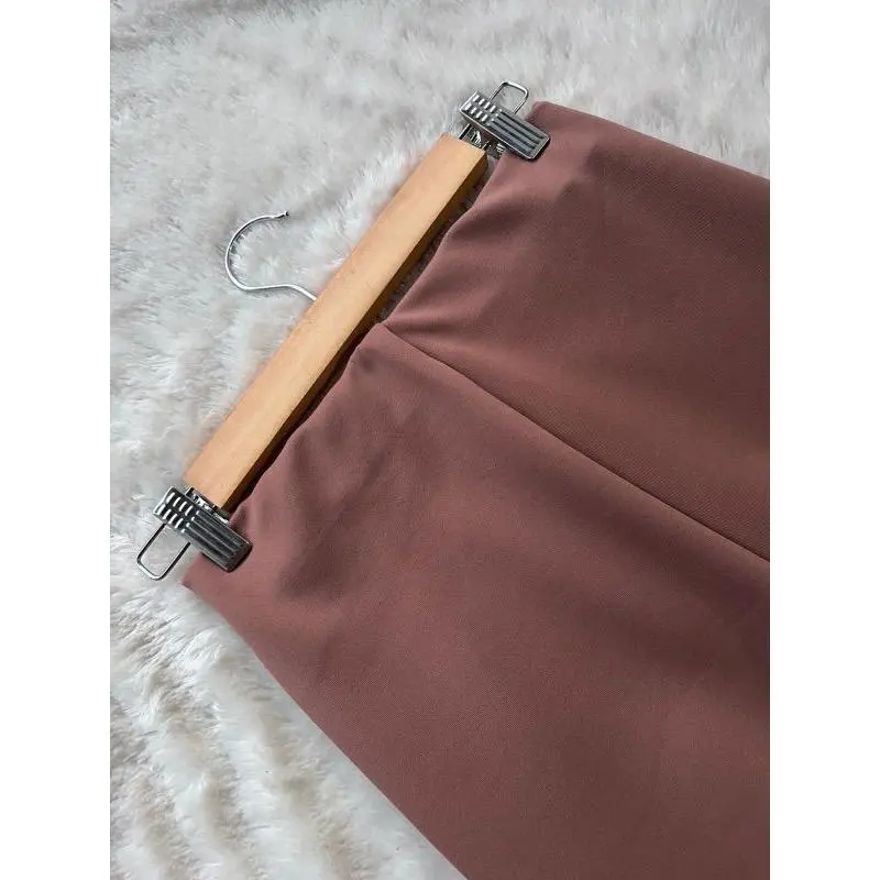Flare Pant Celana Cutbray Wanita Highwaist Bahan Scuba Kekinian Kulot Cutbray Premium 2