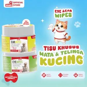 NOVAMOS Tisu Pembersih Mata & Telinga Kucing Anjing - Tisu Basah Pembersih Noda Kotoran Mata dan Telinga Kuping Hewan Pet Eye Wipes