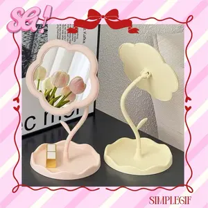 Cermin Bunga Makeup Rias Standing Mirror Kaca Estetik TL014