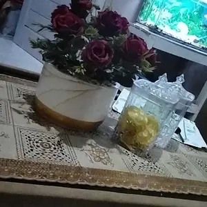 Vas terakota mengkilap tinggi 12 cm / vas anti pecah