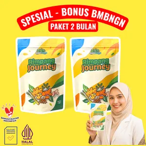 [Paket 2 Bulan] Rimpang Journey - Teh Sereh Kunyit Jahe Merah Lengkuas Minuman Rempah Premium - Herbal Rempah Rimpang Teh JSR Booster Halal