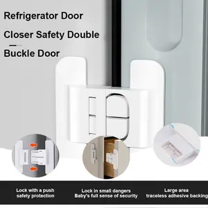 Kunci Pengaman Pintu Lemari Es Kulkas Laci Anak Baby Safety Lock Multifungsi Adhesive cutenery