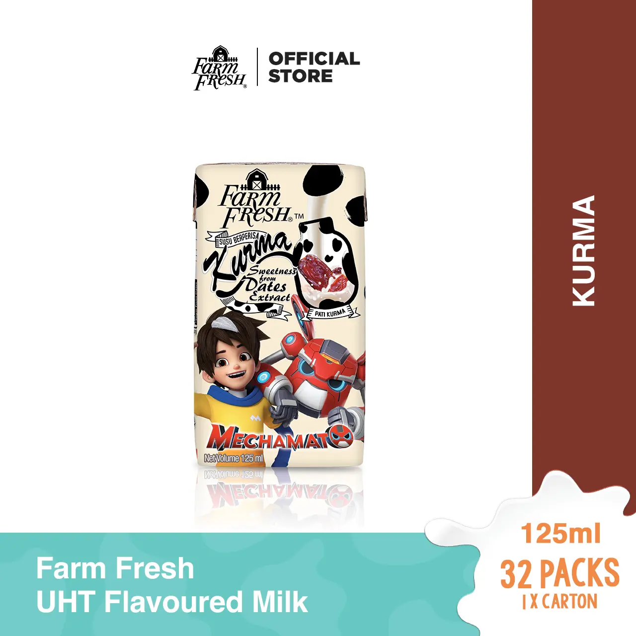 Farm Fresh UHT Kurma Milk 125ml x 32 Packs