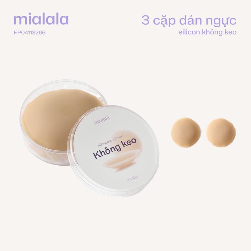 Mialala Combo 3 Cặp Miếng Dán Ngực Sillicon Không Keo Siêu Mỏng MIALALA 3266 FP04113266