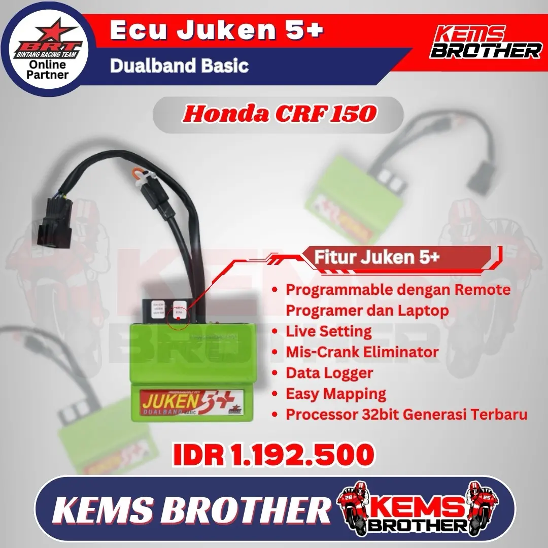 ECU Juken 5+ Basic Dualband Original BRT untuk Honda CRF 150 - 100% Original