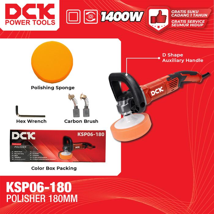 Gambar DCK Mesin Polisher / Mesin Poles 180mm KSP06-180 dari DCK Power Tools Indonesia Kota Administrasi Jakarta Barat Tokopedia