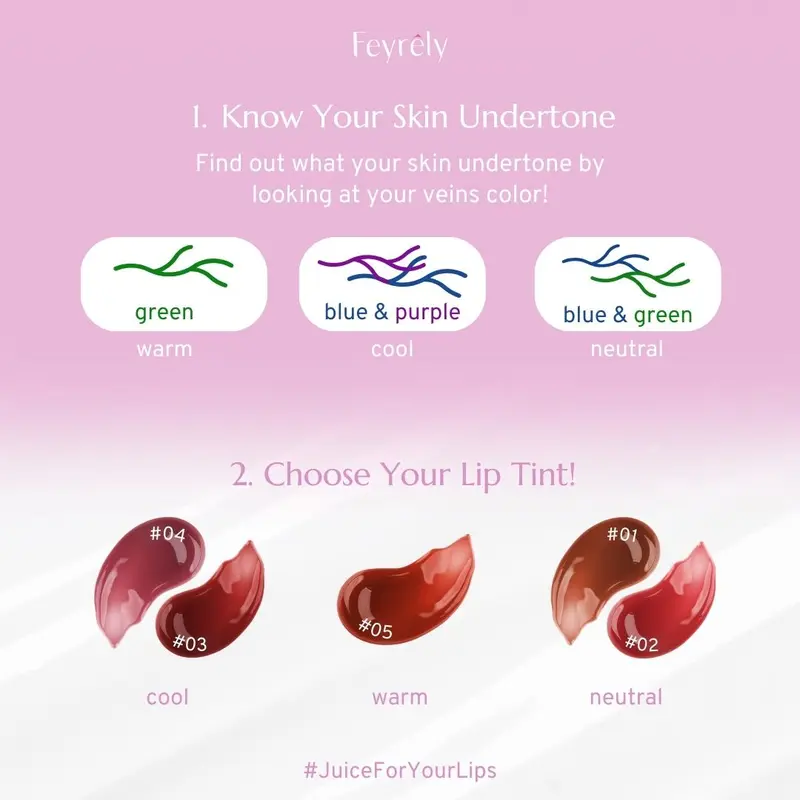 FEYRELY Fresh Dew Tint 4,5ml - 00 Sugar Glaze  Lip Gloss Glossy Plumpy Moist Tahan Lama dan Cocok untuk Bibir Gelap Lipstick Liquid Liptint Lipstik 6