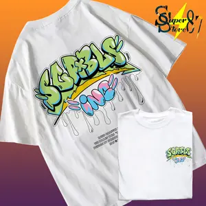 Baju Workout Streetwear x Scribbles Kaos Tshirt Distro DRIPS Kaos Dewasa Unisex - Baju Distro | SS64 |