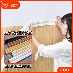 Wallpaper Home List Dinding wallpaper Border Wall 3D Stiker Dinding Garis Pinggiran Pembatas Dinding