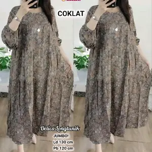 Atin Midi Dres Jumbo Ld 130 Midi Dres Rayon Jumbo Terbaru Midi Dres Wanita Jumbo