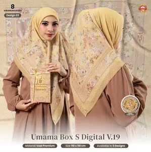 TERBARU HIJAB BOX VERTICAL Motif UmamaScarves Metal Logo (S) Diamond