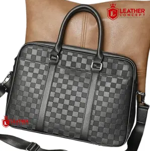 Leather Concept CHARLIE Tas Selempang Kulit Tas Pria Kulit Tas Kerja Kantoran kulit hitam