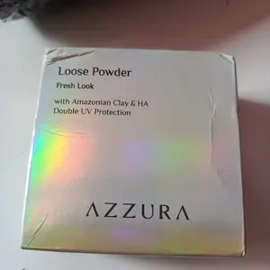 AZZURA Loose Powder | Fresh Look | Double UV Protection | Amazonia & Clay | Bedak Tabur