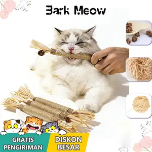 Mainan Gigit Kucing Anti Stress Alat Gigit Kucing Natural Aman Untuk Kucing Kitten Molar Membersih Gigi Kucing Anti Rongga Gigi2