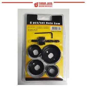 LUMOS hole saw set kit 6 pcs Mata Bor Pelubang Kayu Holesaw