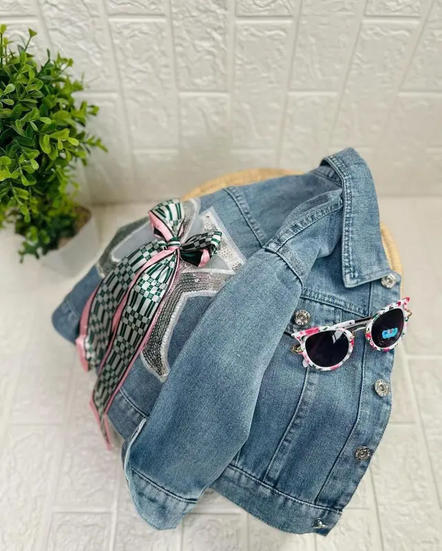 JAKET JEANS ANAK - JAKET KEKINIAN ANAK CEWEK OUTER JEANS CROP ANAK PEREMPUAN JAKET ANAK REMAJA TANGGUNG 5
