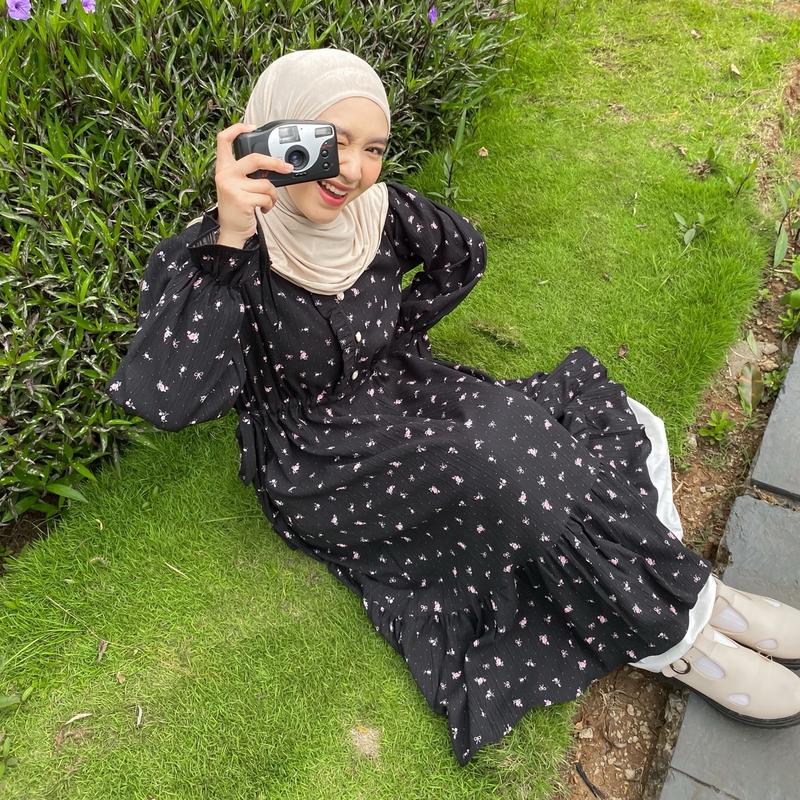 Rose blossom dress | Tunik Korean style | Dress motif bunga | Dress floral 7