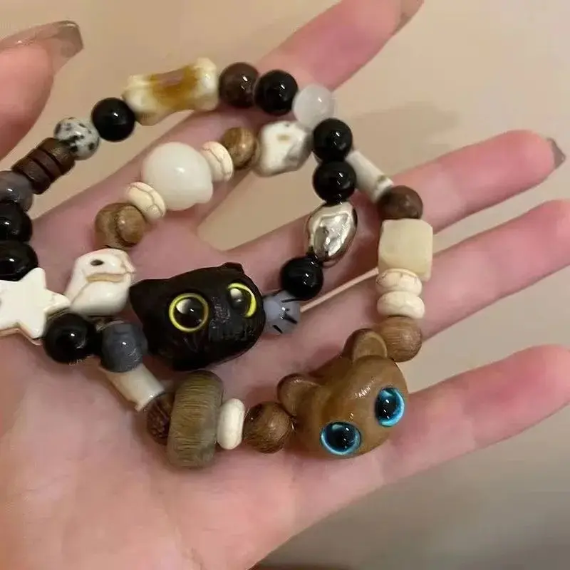 Ngôi sao meow, Ngọt Ngào và NgầuVòng Tay Đính Cườm Hình Mèo, Thiết Kế Độc Đáo Hợp Xu hướng Phong Cách Instagram, Giá Cả Phải Chăng, Sang Trọng Và Cổ Điển, Dễ Thương, Thích Hợp Cho Các Cặp Đôi Và Bạn Gái