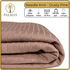 Kain Needle Knit - Dusty Pink (Bahan Kaos)