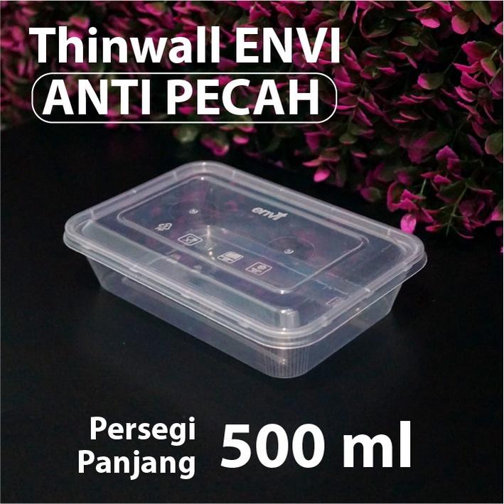 Thinwall Anti Pecah 500 ml - Thinwall ENVI - Kotak Makanan - Rectangle 6