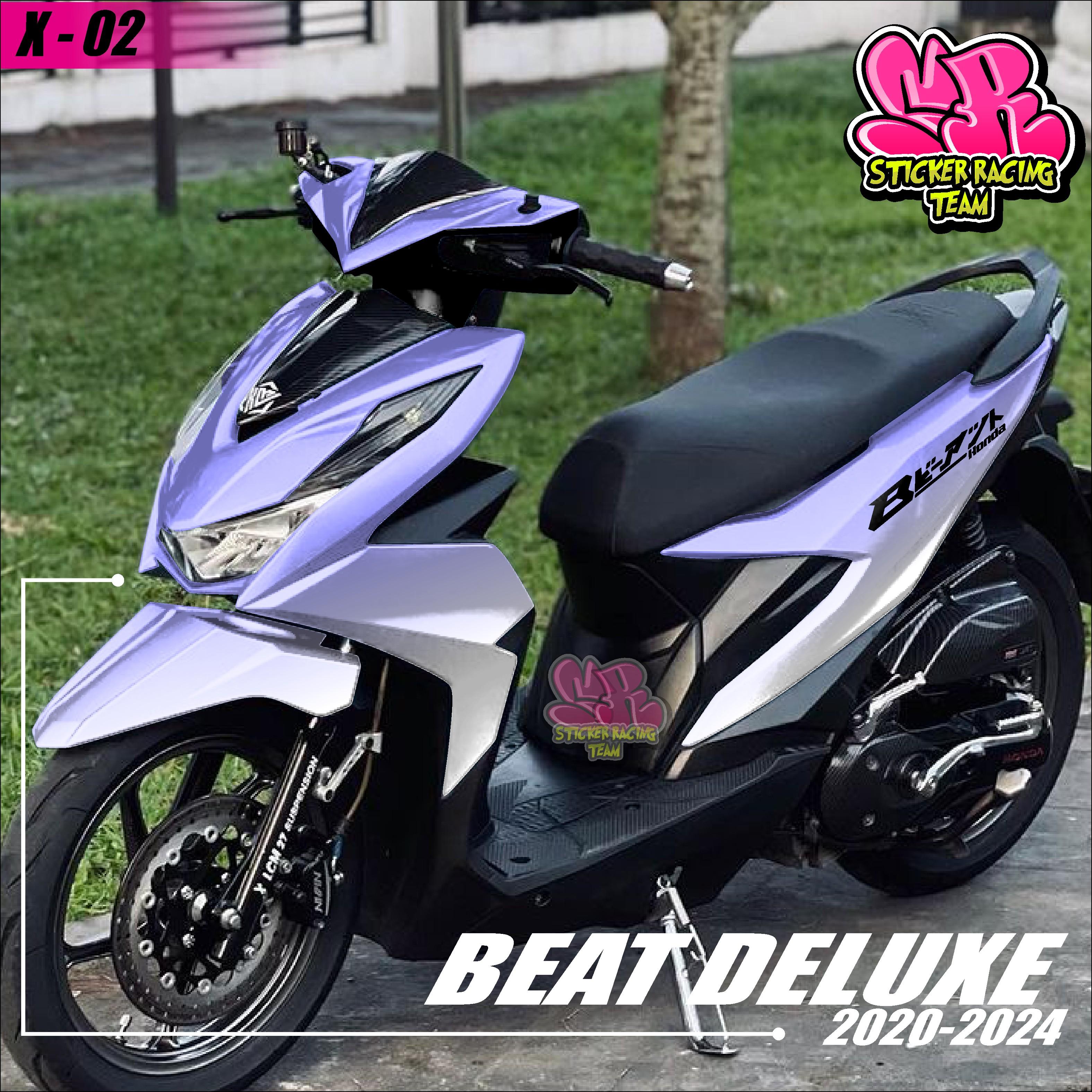 Sticker Decal Full Body Honda Beat Deluxe Beat Street 2020 2021 2022 2023 2024 Sticker Beat Deluxe Street Gradasi Racing Beat Gradasi Rainbow SR X 02