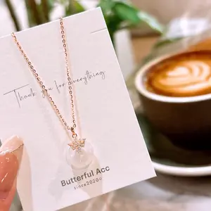 Kalung Mahkota Wanita S925, Sederhana dan Serbaguna, Rantai Tulang Selangka Kalsedon yang Bergaya.