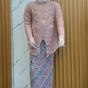 Kebaya Mischa Anak Brukat Mix Payet full furing Set Rok Plisket
