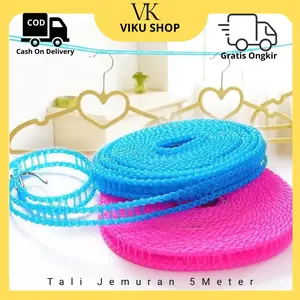 Tali Jemuran Baju 5 Meter Gantungan Portable Serbaguna