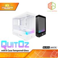 Gambar CASING CUBE GAMING QUITOZ - Mid Tower mATX Case Tempered Glass - White dari Techno Computer Bali Kota Denpasar 1 Tokopedia
