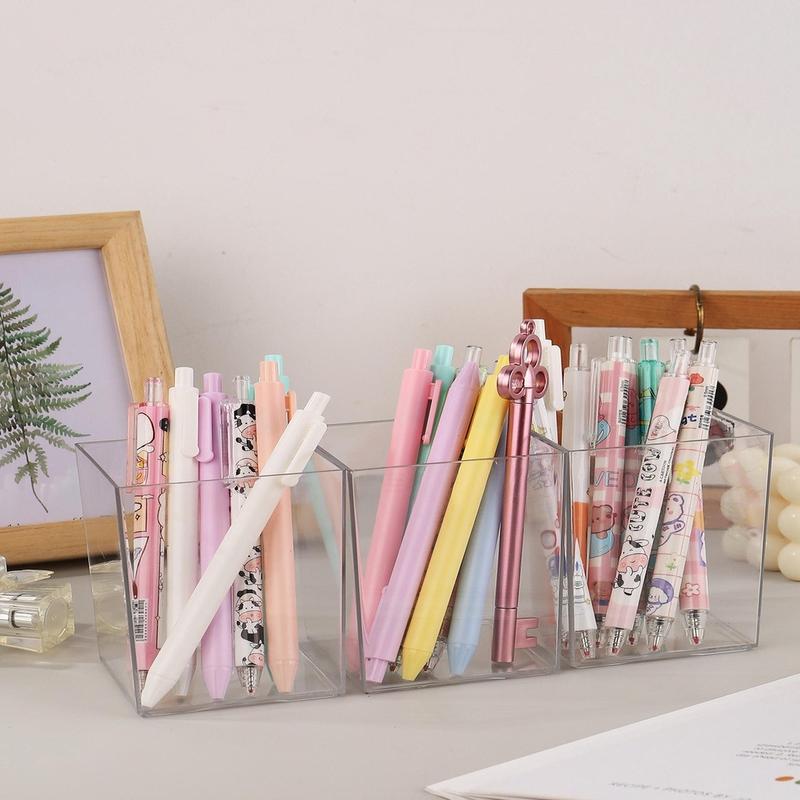 Hộp Đựng Bút, Acrylic Trong Suốt, Dung Tích Lớn, Hộp Đựng Đồ Thị Giác Thích Hợp Cho Văn Phòng Phẩm Học Sinh, Lưu Trữ Để Bàn 1