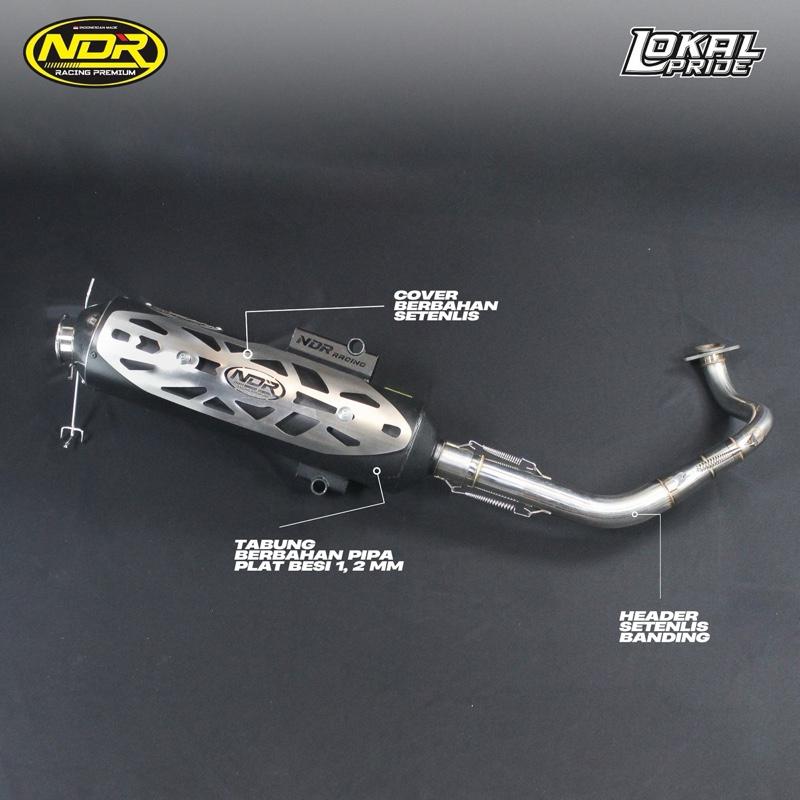 NDR RACING PREMIUM - KNALPOT STANDAR RACING PREMIUM TYPE VORTEX UP SERIES FULL SET PNP ALL MOTOR MATIC  HEADER LAS CACINGAN DAN BENDING