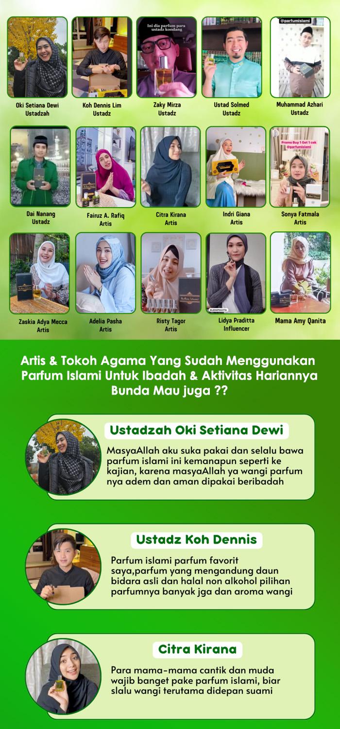 PARFUM ISLAMI Spesial Edition BIDARA by Oki Setiana Dewi Wangi nya Harum, Mewah, Tahan Lama, Best Seller dan Favorit yang langsung diracik oleh Ahlinya