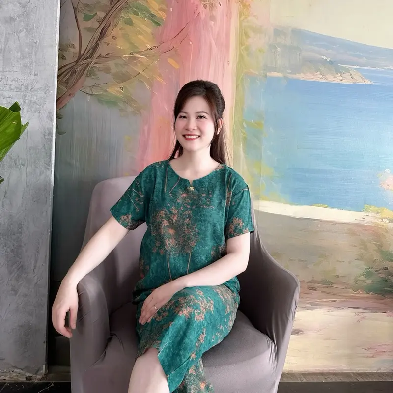 Đồ Bộ Trung Niên Tặng Mẹ-Hoa Lá Mẫu mới Hót 2025-(Tay Cộc ,Quần Lửng) | BigBuy360 - bigbuy360.vn