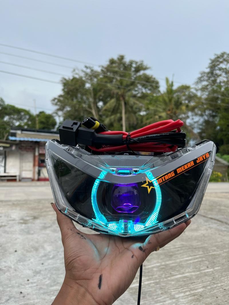 Product Introduction of Reflektor lampu depan BEAT DELUXE BILED GEN 1 2020-2023 MATRIX X1 ukuran 4,5 inc Motorcycle Foto 17