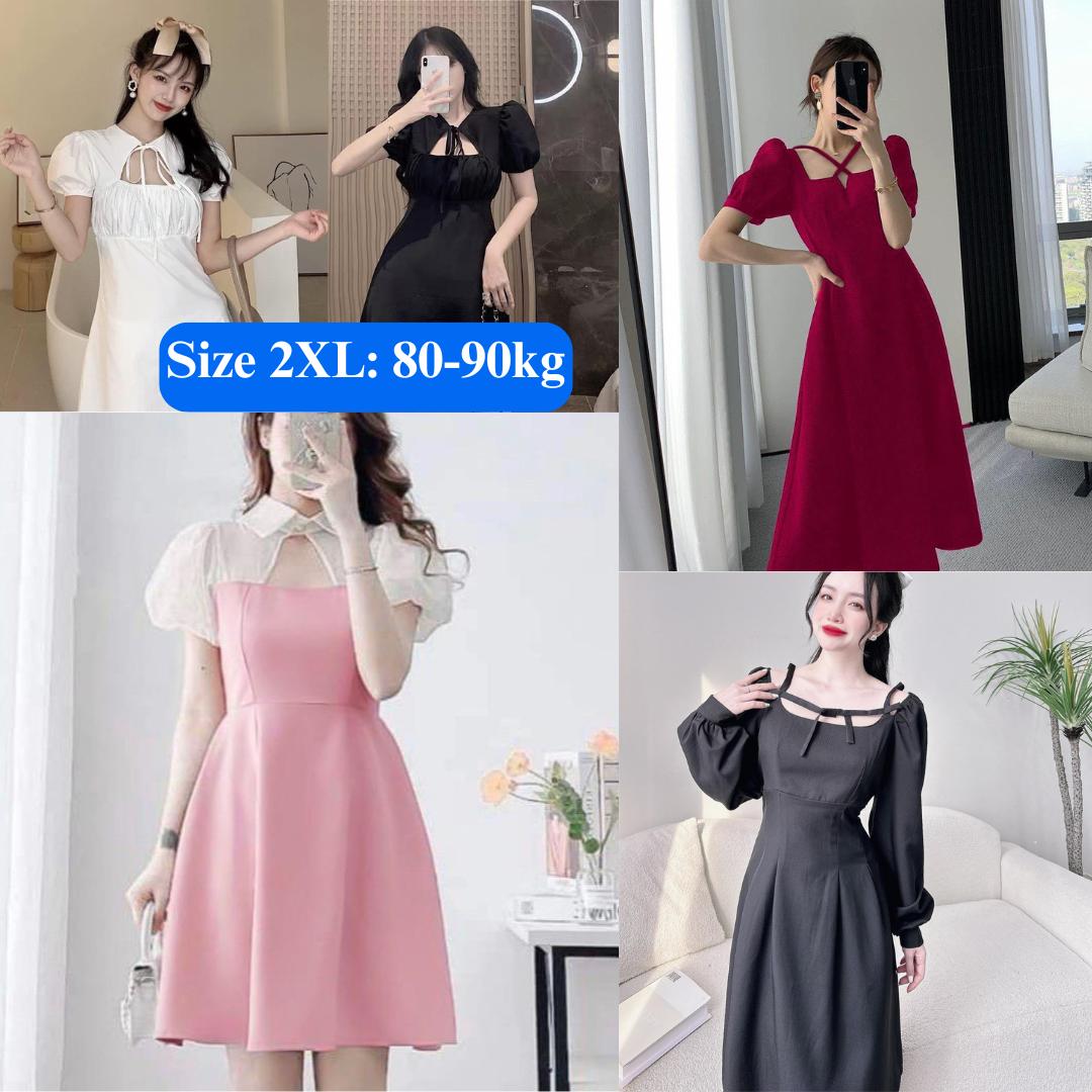 [Xả Kho] Size 80-90Kg Váy Dự Tiệc Vải Cotton Lạnh Top Nữ Dress Women - A.1275