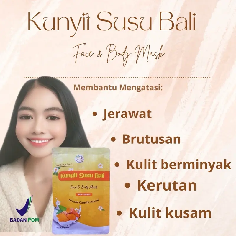 Masker wajah kunyit susu bali ecer dari tanggerang 0