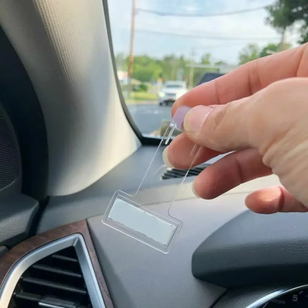 New Plastic Ticket Permit Holder Windscreen Practical Card Holder Stickers Clear Window Kit Car Vehicle Parking Car Accessories