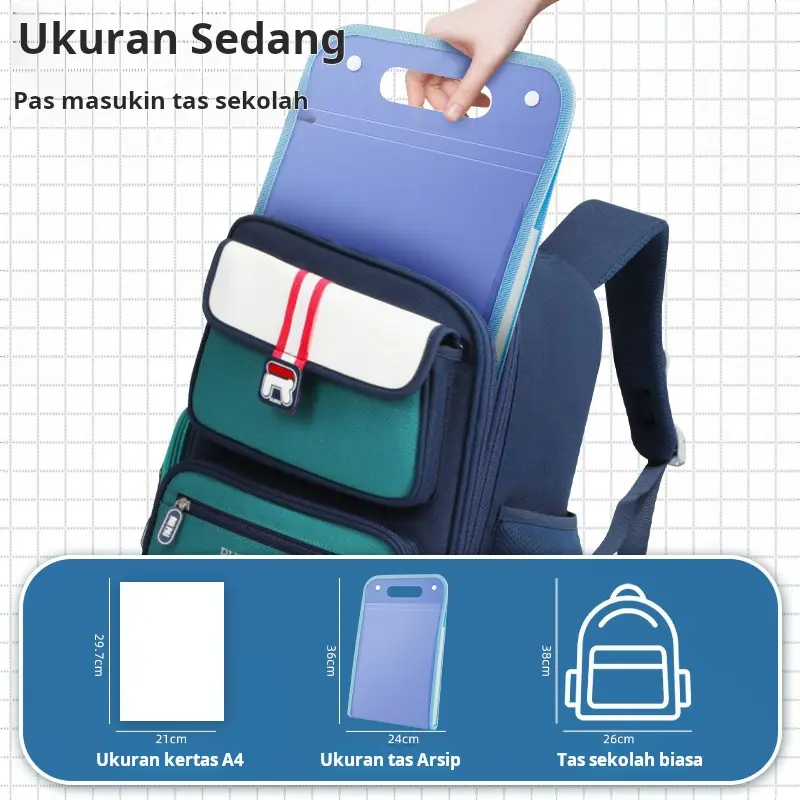 Tas Penyimpanan Dokumen Penyimpanan Kertas Tes A4 Tas Akordeon Vertikal Kotak Penyimpanan File Tas Informasi Artefak Penyimpanan Kantor Siswa 3
