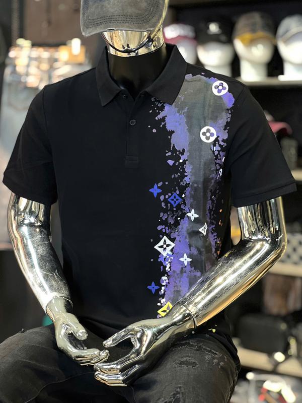 [3 Mẫu ] Áo Thun POLO Nam   2 Màu Trắng -Đen Galaxy  In Chàm Họa Tiết Hoa & Mẫu POLO  Màu-Xám Thêu Thỏ T3753 T3752 T3468 T3469 T3490 K3 STORE