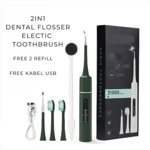 2in1 Dental Flosser & Electric Toothbrush Pembersih Karang USB