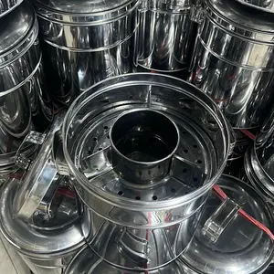 Dandang Bakso Sekat 3 Ukuran 26 Stainless Steel Kapasitas 2 kg untuk 30 Porsi Cocok untuk Berbagai Acara dan Kebutuhan