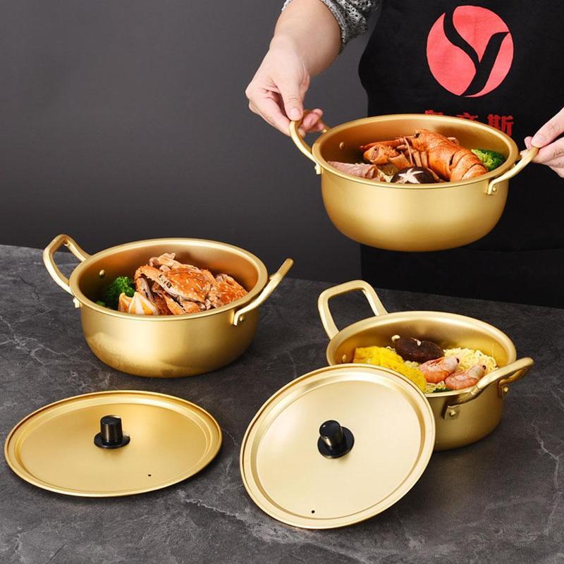Nồi Mì Ramen Hàn Quốc, Nồi Súp Bằng Nhôm, Nồi Nấu Sữa Và Trứng, Làm Nóng Nhanh Cho P1T9