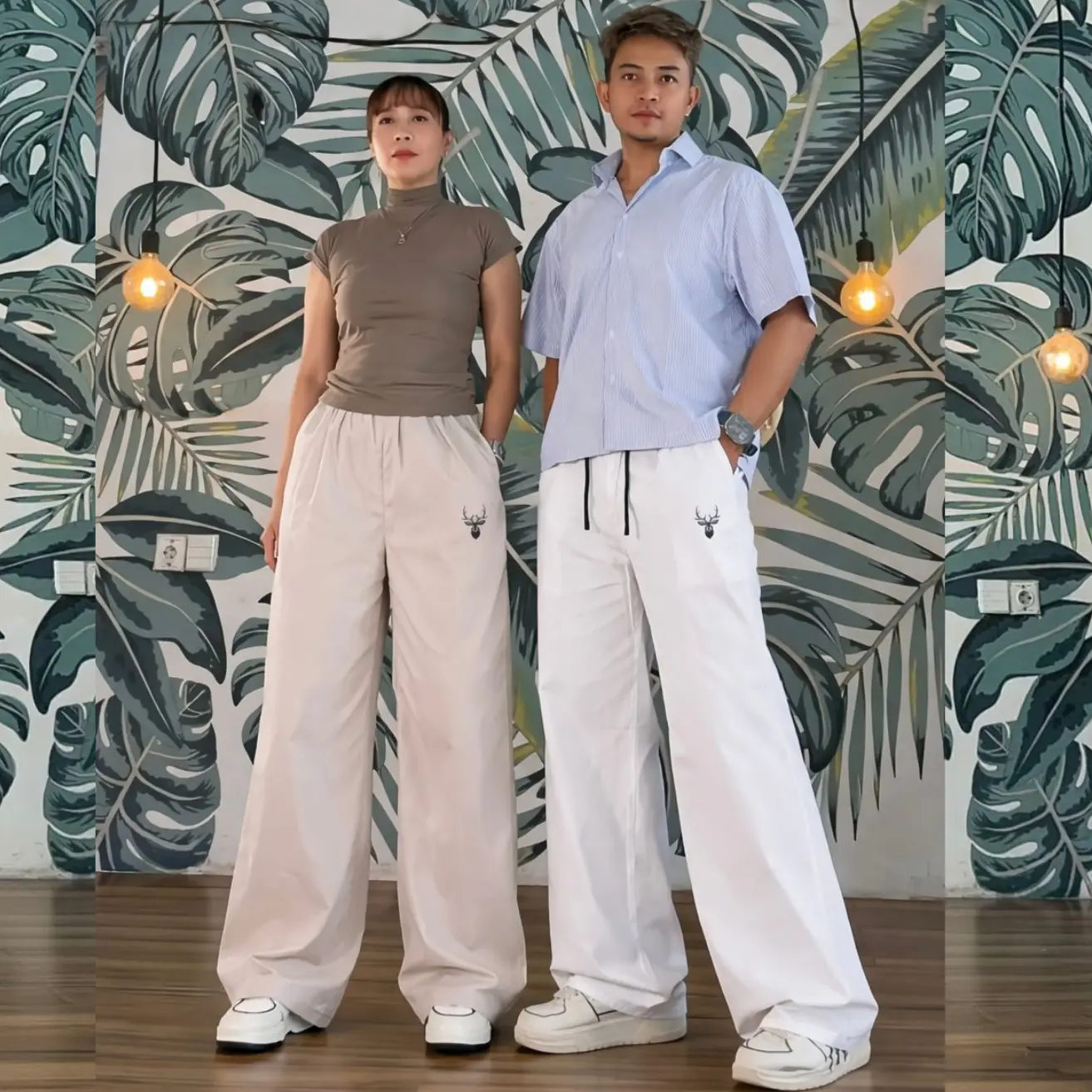 BatikAnanda - Celana Panjang Wanita Highwaist Unisex Pinggang Karet Anti Kusut Premium Baggy