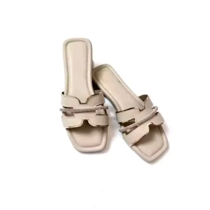 Sandal Wanita Teplek Korea Casual Size 36 - 40 Sendal Slop Blink Bling Empuk Flat Cewek Kasual Rumahan Perempuan 3