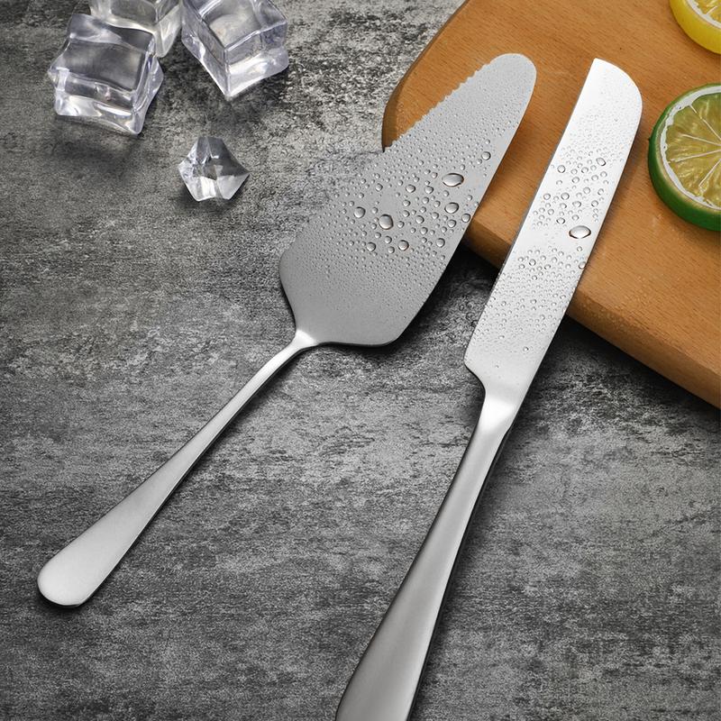 Product Introduction of 2pcs/set Stainless Steel Cake Cutter Pizza Shovel Set 45