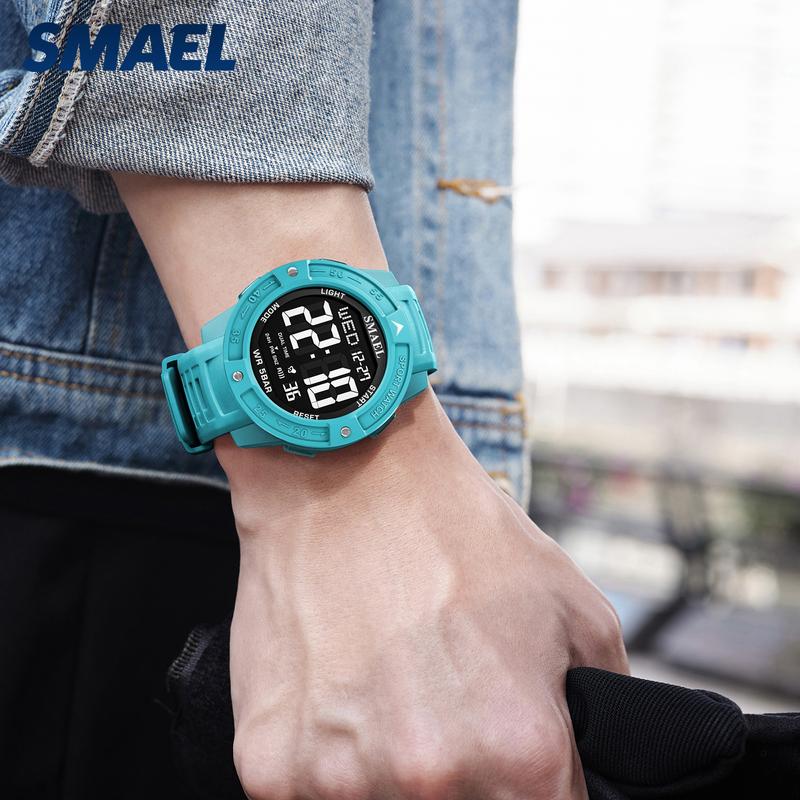 Đồng Hồ Trẻ Em Thông Minh SMAEL Hợp Xu hướng Dành Cho Bé Trai Và Nam Giới Đa Năng Thể Thao Dạ Quang Chống Nước Thích Hợp Để Bơi Lội Đồng Hồ Kỹ Thuật Số Đồng Hồ Nam