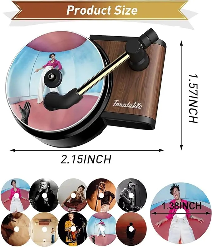 Harry Styles Vinyl Record Album Air Freshener Set, Car Vent Clip Diffuser, 12 Pack, girls car accessories,car accessories uk 1