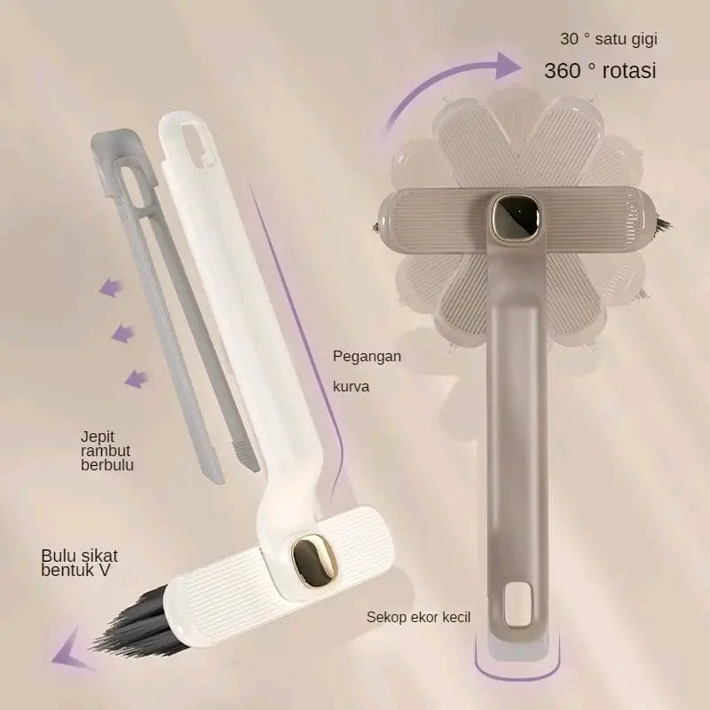 sikat pembersih puter 360° 3in1 sikat toilet, dapur, kamar mandi serbaguna Brush 0