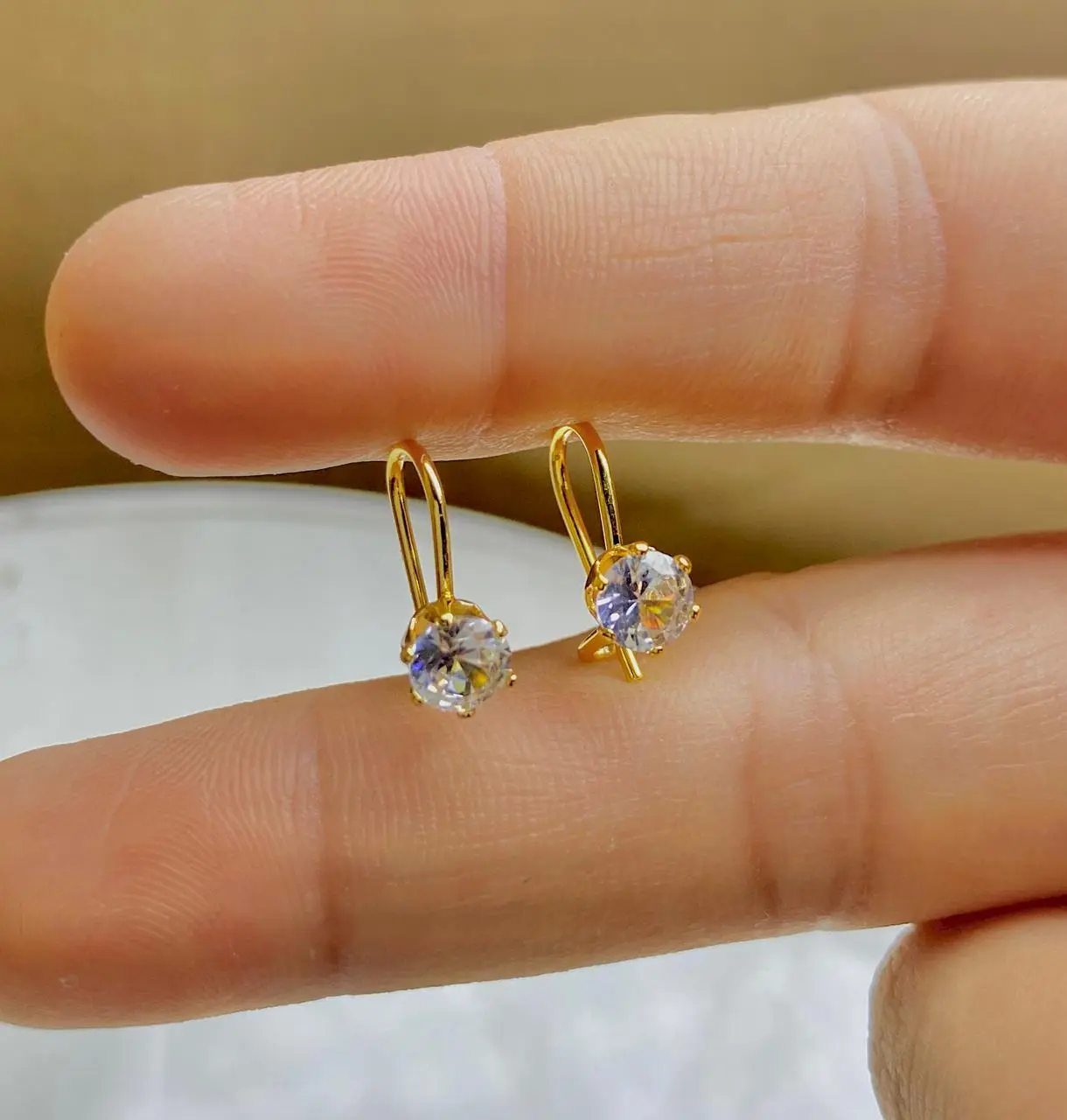 ANTING DESI PERMATA SATU TITANIUM GOLD ANTI LUNTUR