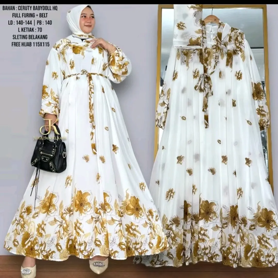 Gamis jumbo busui ceruty premium
